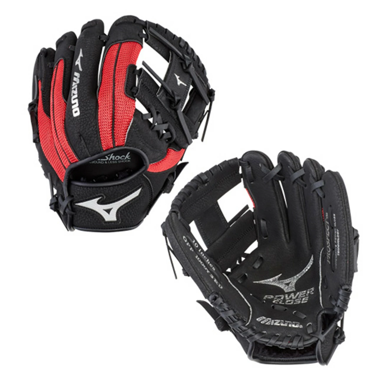Mizuno Prospect 10.00" Youth Baseball Glove Black/Red 312721 3 Mizuno Prospect 10.00" Youth Baseball Glove Black/Red 312721